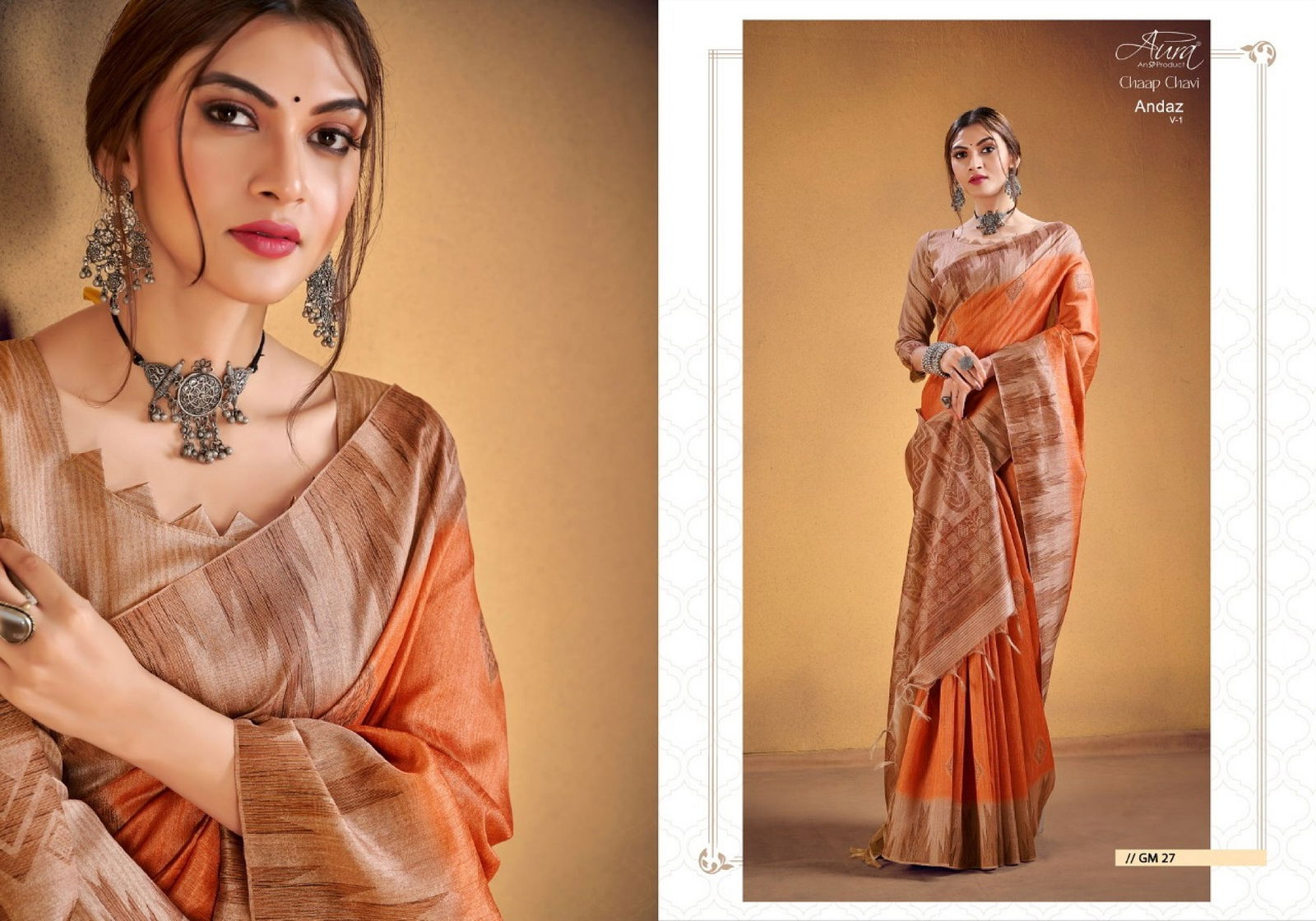 Aura Andaz 1 Ethnic Wear Wholesale Handloom Silk Sarees Catalog
